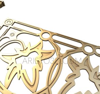 Stair rail (PRL_0005) 3D model for CNC machine